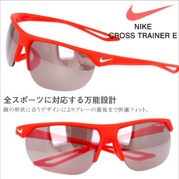 NIKE ナイキ サングラス ev0938 610 オレンジ 蛍光 ネオン cross trainer E 熱中症 暑さ対策 UV対策 おしゃれ ブランド スポーツ ゴルフ ジョギング 野球 ランニング マラソン 運転 自転車 メンズ レディース 男性用 女性用 uvカット golf5 クロストレイナー