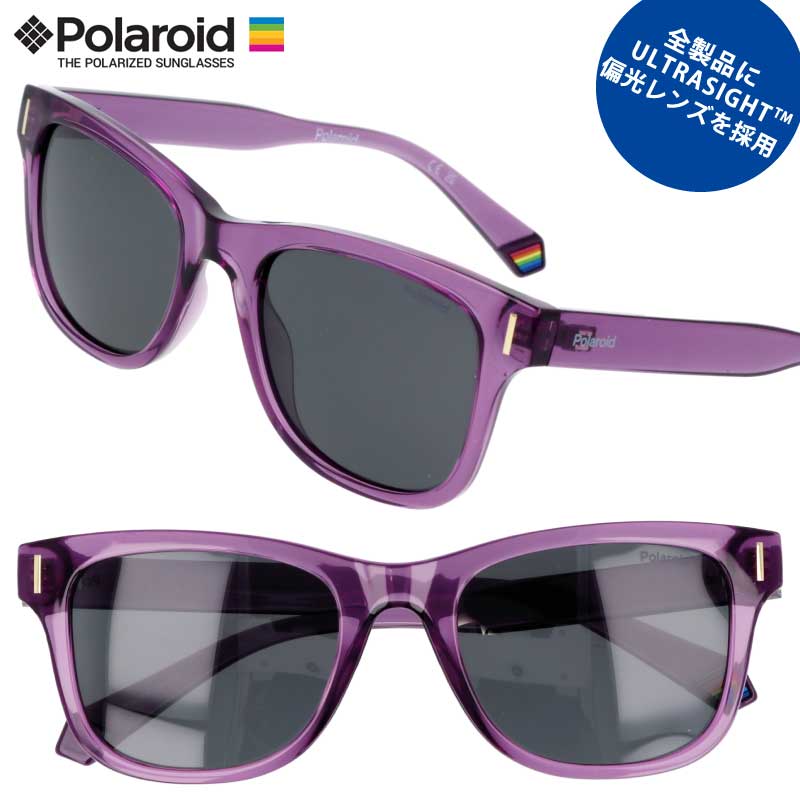 POLAROID ポラロイド PLD6206/S B3VM9 クリアパープル グレー 偏光サングラス 偏光レンズ Polarized ポラライズド UltraSight 偏光 サングラス 軽い ゴルフ バイク 釣り メンズ レディース 男女兼用 スコアアップ 爆釣 眩しさ軽減 ギラつきを抑える