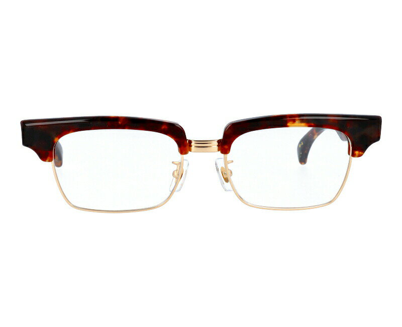 メガネ 跳ね上げ式 甚六作 JN-050 3 ブラウン べっこう ゴールド 跳ね上げ チタン 日本製 made in japan 日本製 メガネフレーム ブロー ブロウ サーモント フリップアップ