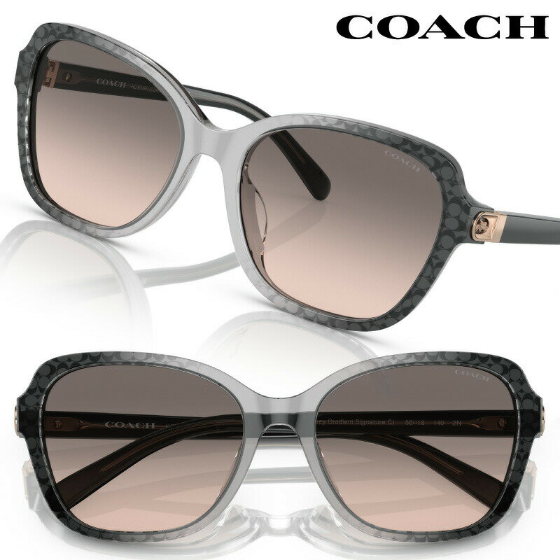 COACH コーチ サングラス 0HC8349U57103B 56サイズ グレー UVカット 紫外線カット ブランドサングラス 10代 20代 30代 40代 50代 60代 日焼け防止 目を保護 有名ブランド プレゼント 贈り物 正規品 高級 定番アイテム 必需品 ドライブ アウトドア スポーツ観戦 シグネチャー