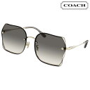COACH コーチ サングラス HC7150D 900511 60サイズ ゴールド ブラック グレー グラデーション UVカット 紫外線カット 紫外線対策 ブランドサングラス ロゴ レディース 女性 10代 20代 30代 40代 50代 60代 おしゃれ 日焼け防止 有名ブランド プレゼント 贈り物 送料無料