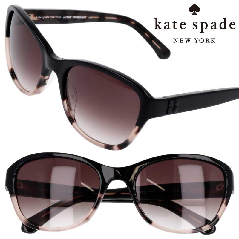 楽天メガネサングラスのDOURAKUkate spade new york ケイトスペード GOLDA/G/S W4A3X ブラック クリアピンク レディース 女性用 可愛い お洒落 10代 20代 30代 40代 入学祝い 卒業祝い プレゼント 贈り物 小物 紫外線カット UVカット 黄砂 日焼け対策 スペードマーク 送料無料