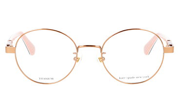 kate spade newyork ケイト・スペード ニューヨーク jaelyn-au2 ピンク ゴールド ドット柄 10代 20代 30代 入学記念 卒業記念 眼鏡 メガネ おしゃれ 可愛い かわいい チタン レディース 女性用 ギフト プレゼント ロゴ