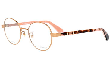 kate spade newyork ケイト・スペード ニューヨーク jaelyn-au2 ピンク ゴールド ドット柄 10代 20代 30代 入学記念 卒業記念 眼鏡 メガネ おしゃれ 可愛い かわいい チタン レディース 女性用 ギフト プレゼント ロゴ