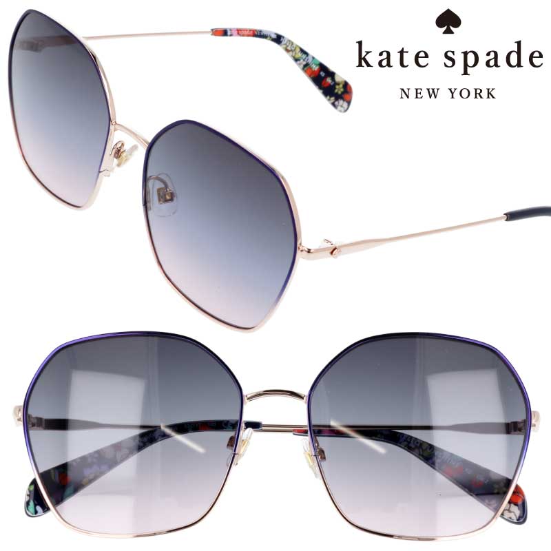 楽天メガネサングラスのDOURAKUkate spade new york ケイトスペード サングラス KENNA/G/S S6F I4 57サイズ レディース 女性用 可愛い お洒落 10代 20代 30代 40代 入学祝い 卒業祝い プレゼント 贈り物 小物 紫外線カット UVカット 黄砂 日焼け対策 紫外線対策 スペードマーク 送料無料