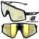 new balance ニューバランス スポーツサングラス NB08102 C05 マットブラック 黒 NB サングラス ミラーレンズ 度付き不可 UV対策 ブ...