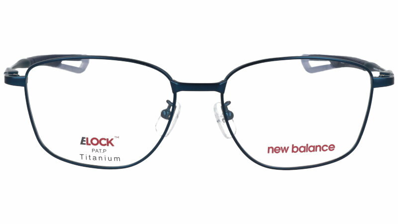 new balance ニューバランス nbs07064-c02 ELOCK メタルブルー 青 NB 眼鏡 メガネ フレーム ズレ防止 メンズ 男性用 スポーツ シンプル スタイリッシュ プレゼント ギフト 10代 20代 30代 40代 ジョギング ランニング 軽量 汗に強い 男女兼用 機能的 ユニセックス チタン