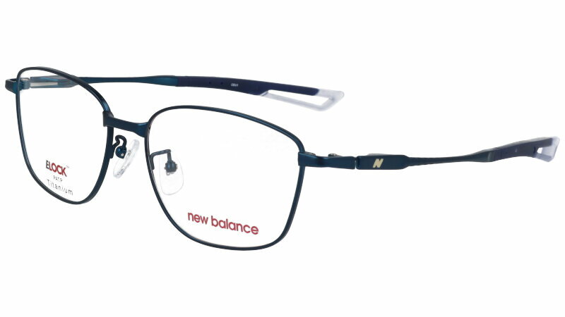new balance ニューバランス nbs07064-c02 ELOCK メタルブルー 青 NB 眼鏡 メガネ フレーム ズレ防止 メンズ 男性用 スポーツ シンプル スタイリッシュ プレゼント ギフト 10代 20代 30代 40代 ジョギング ランニング 軽量 汗に強い 男女兼用 機能的 ユニセックス チタン