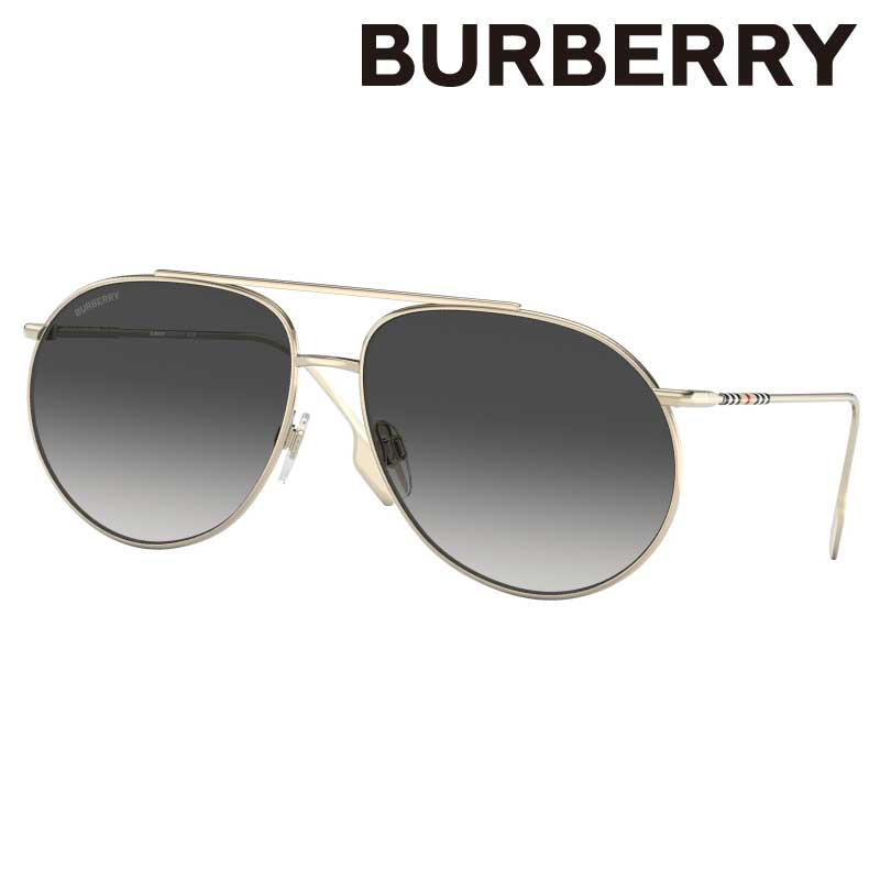 バーバリー サングラス BURBERRY BE3138 11098G 61 Alice ライトゴールド グレー グラデーション UVカット 紫外線カット 紫外線対策 burberry ブランドサングラス レディース 女性用 送料無料