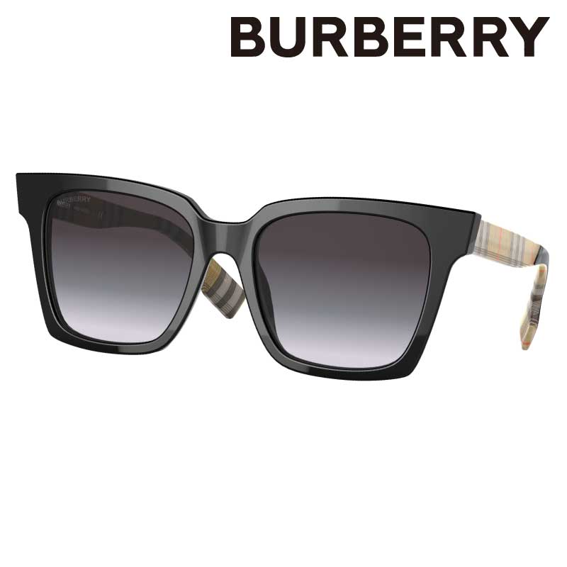 バーバリー バーバリー サングラス BURBERRY BE4335 39298G 53 Maple ブラック ベージュ チェック グレー グラデーション burberry UVカット 紫外線カット 紫外線対策 ブランドサングラス レディース 女性用 送料無料