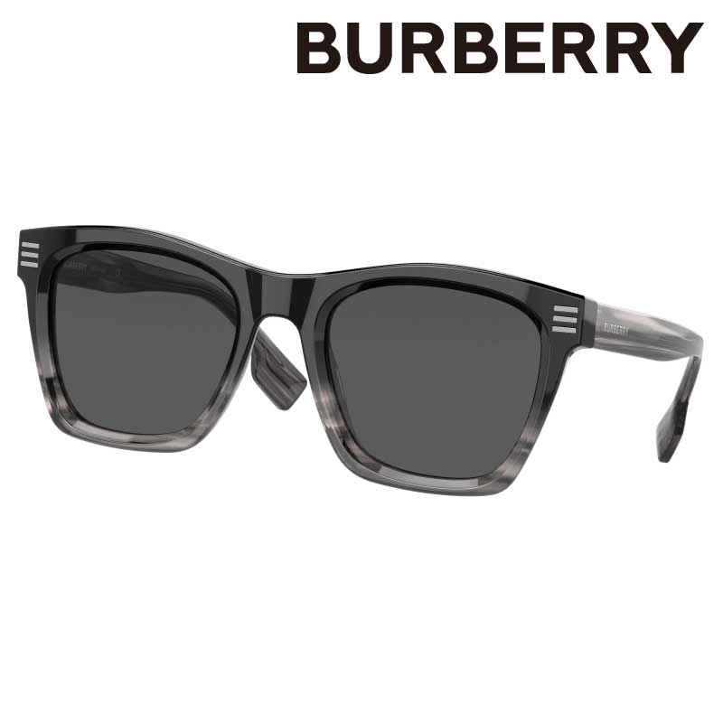 バーバリー バーバリー サングラス BURBERRY BE4348F 394987 54 Cooper ブラック ダークグレー UVカット 紫外線カット 紫外線対策 アジアンフィット burberry ブランドサングラス メンズ 男性用 送料無料