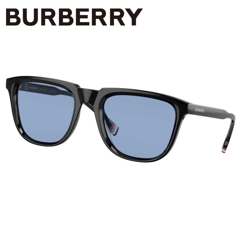 バーバリー サングラス BURBERRY BE4381U 300172 54 George ブラック 黒 ライトブルー UVカット 紫外線カット 紫外線対策 burberry ブランドサングラス メンズ 男性用 送料無料