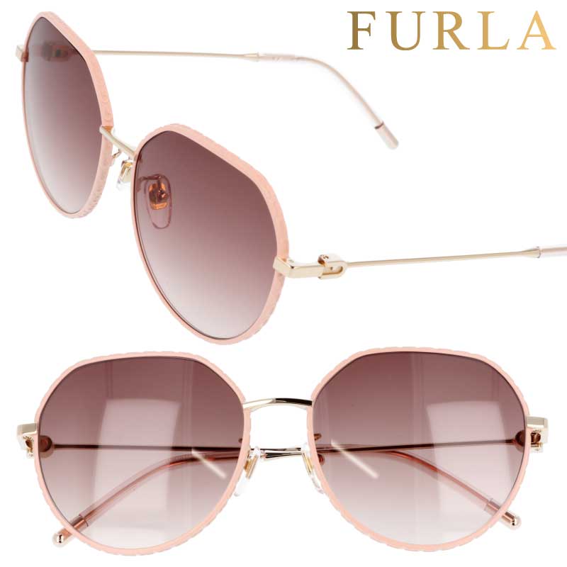 FURLA フルラ サングラス sfu627-033m ピンク ゴールド ブラウン グラデーション UVカット 紫外線対策 ブランドサングラス レディース 女性用 可愛い おしゃれ プレゼント 贈り物 送料無料 セレブ愛用 上品 エレガント ご褒美 おすすめ お値打ち イチオシ 正規品のサムネイル