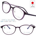 アイクラウド ec-1052-11 クリアパープル 52サイズ EYEs CLOUD グッドデザイン賞 軽いメガネフレーム 国内正規品 ハグオザワ レディース 女性用 ULTEM ウルテム フィット感 バイオマス SDGs 大人気 軽量 疲れないメガネ おすすめ眼鏡 イチオシ 新色 花柄 アイウェア めがね