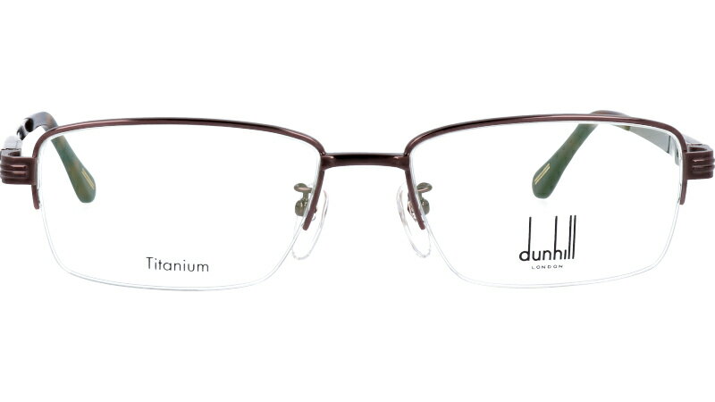 ダンヒル VDH066J 0r80 ブラウン バネ蝶番つき メガネフレーム dunhill メンズ スクエア 眼鏡 度付き 度なし 伊達メガネ おしゃれ ロゴ ブランド眼鏡 ブランド 眼鏡 男性 プレゼントに最適 Alfred Dunhill