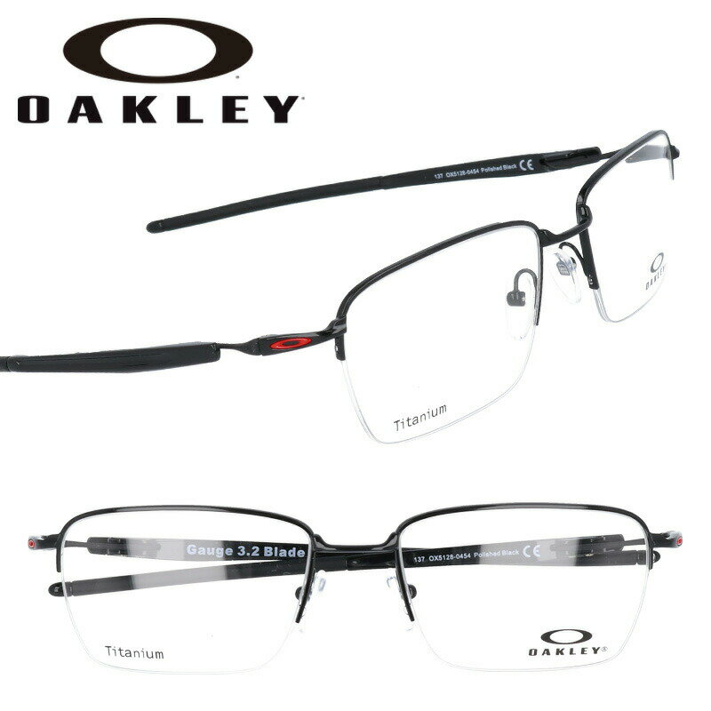 メガネ オークリー OAKLEY ox 5128 0454 Gauge 3.2 Blade ブラック 黒 眼鏡 フレーム チタン メンズ 男性 軽量 シンプル ...