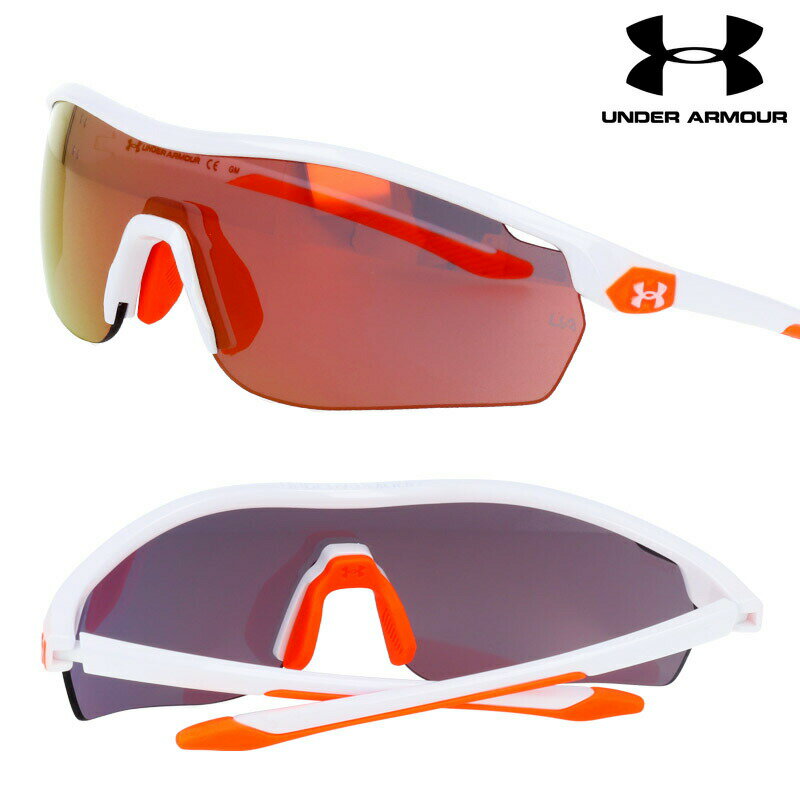 サングラス アンダーアーマー UNDER ARMOUR ua7001-ixn50 ホワイト 蛍光オレンジ スポーツブランド サングラス UVカット 紫外線カット 男性用 メンズサングラス 高級サングラス ランニング 野球 草野球 甲子園 ギフト ミラーレンズ 観戦 男性用 女性用 メンズ レディース