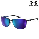 サングラス アンダーアーマー UNDER ARMOUR UA RETAINED/G 0VK T5 ブラック ミラーレンズ ブルー スポーツブランド UVカット 紫外線カット 高級サングラス スポーツ ジョギング ランニング ウォーキング ハイキング トレッキング スクエアフレーム 正規商品 軽量 フェス