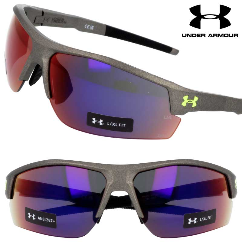 アンダーアーマー サングラス メンズ サングラス アンダーアーマー UNDER ARMOUR UA SKILLZ/G 4WCB3 グレー パープル ミラーレンズ スポーツブランド UVカット 紫外線カット 紫外線対策 釣り スポーツ スポーツ観戦 ランニング ジョギング サイクリング プレゼント 贈り物 メンズ レディース 男性用 女性用