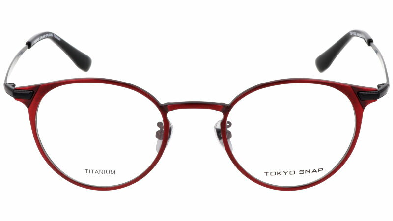 TOKYO SNAP トウキョウスナップ TSP-1092 02 マットレッド ブラック 眼鏡 メガネ メガネフレーム チタン レディース 女性 メンズ 男性 シンプル 軽量 軽やか 20代 30代 40代 50代 60代 70代 素敵 ギフト プレゼント おすすめ アイウェア おしゃれ お洒落 日本製