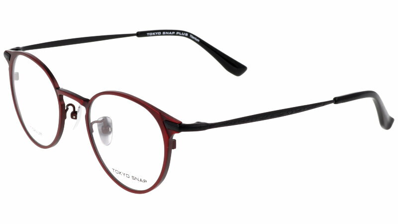 TOKYO SNAP トウキョウスナップ TSP-1092 02 マットレッド ブラック 眼鏡 メガネ メガネフレーム チタン レディース 女性 メンズ 男性 シンプル 軽量 軽やか 20代 30代 40代 50代 60代 70代 素敵 ギフト プレゼント おすすめ アイウェア おしゃれ お洒落 日本製