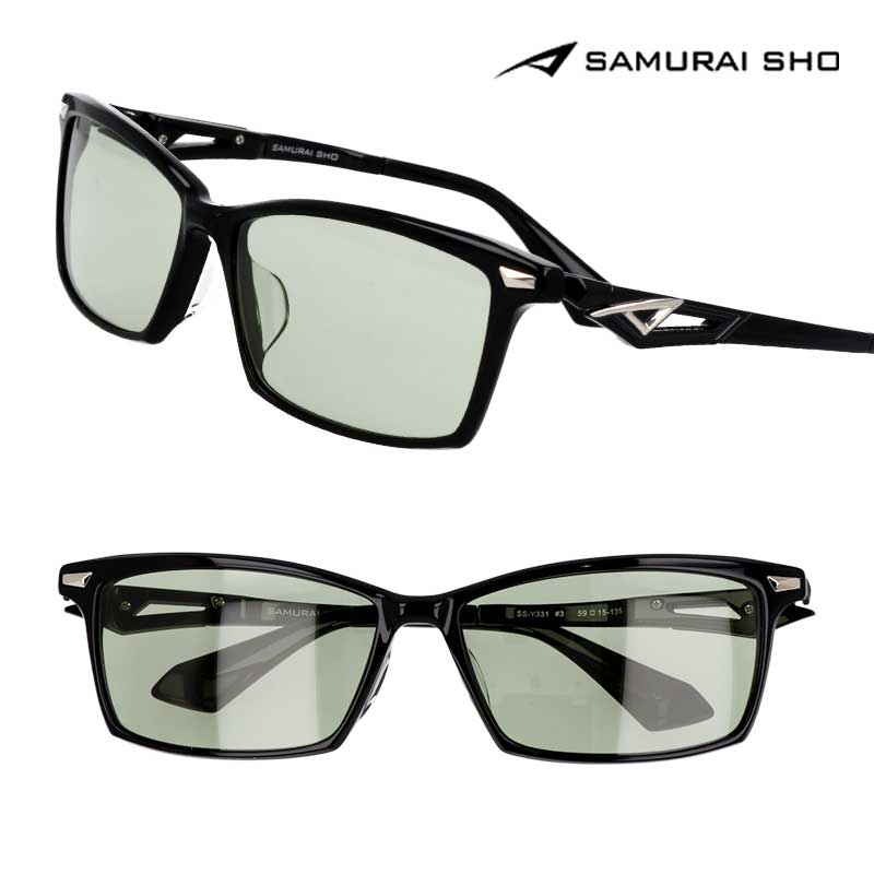 サムライ翔 サングラス SAMURAI SHO ss-y331 #3 ブラック 哀川翔 プロデュース サングラス UVカット 紫外線カット 日焼け防止 メタルフレーム 男性 かっこいい クール シンプル 正規商品 3色展開 おすすめ サムライショウ 勇 新作モデル ドライブ 度付き可