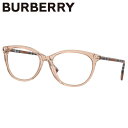 メガネ バーバリー BURBERRY BE2389F 4088 52サイズ クリアピーチ ブラウン チェック柄 burberry ブランド 眼鏡 プラスチック 女性 レディース ギフト プレゼント お洒落 シンプル クラシカル ロゴ アイウェア チェック 定番 おすすめ 送料無料