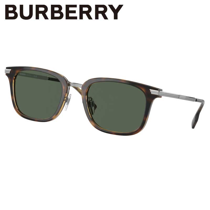 バーバリー バーバリー サングラス BURBERRY BE4395 300271 51 Peter ダークハバナ シルバー ダークグリーン カーキ ブラウン べっ甲 UVカット 紫外線カット 紫外線対策 軽量 burberry ブランドサングラス 男性用 メンズ 送料無料