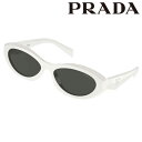 サングラス プラダ PRADA PR26ZSF 17K08Z 56サイズ ホワイト 白 ダークグレー UVカット 紫外線カット 紫外線対策 ブランドサングラス レディース 女性用 送料無料