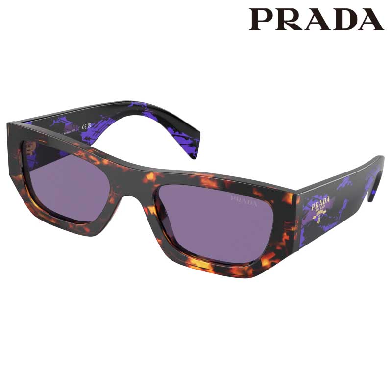 PRADA プラダ サングラス 0PRA01SF 14O50B 55サイズ ブラウン べっ甲柄 バイオレット 紫 ミラーレンズ prada 正規品 UVカット 紫外線カット 紫外線対策 ブランドサングラス レディース 女性用 メンズ 男性用 ユニセックス 送料無料