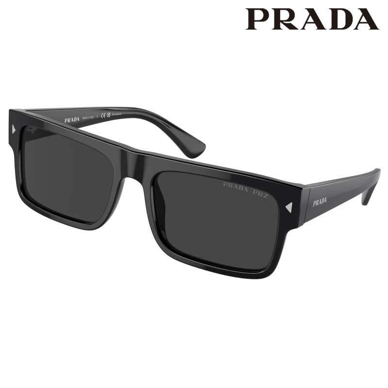 プラダ サングラス（レディース） サングラス プラダ PRADA PRA10SF 16K08G 59サイズ ブラック 偏光 UVカット 紫外線カット 紫外線対策 ブランドサングラス 偏光レンズ メンズ 男性 送料無料