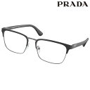 メガネ メンズ プラダ PRADA 0PR54T 1BO1O1 55サイズ ブラック 黒 Heritage 眼鏡 メガネフレーム 眼鏡フレーム 度付き 可 度な...