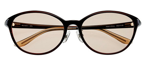 GELAコスメ 8386-01 C.DBR/Lオレンジ サングラス メラニンレンズ ブルーライトカット PCメガネ UVカット 紫外線対策 しみ そばかす対策 ...