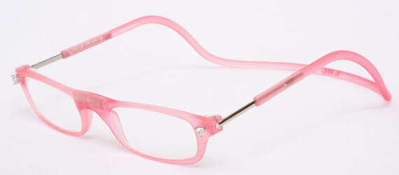 シニアグラス +1.50 クリック カリーナ マットピンク (MPK-CA) 老眼鏡 リーディンググラス おしゃれ 女性用 レディース 華やか 軽量 イメチェン アジャスター付き 予備眼鏡 防災バッグ 贈り物 プレゼント 首にかけられる 無くさない 落とさない 忘れない