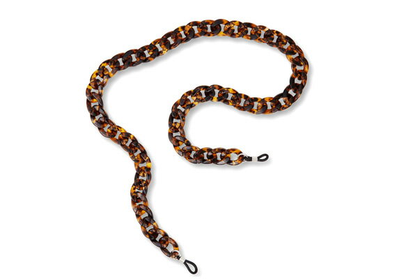 楽天メガネサングラスのDOURAKUHAVE A LOOK チェーン CHUNKY CHAIN TORTOISE メガネチェーン 眼鏡チェーン レディース メンズ 眼鏡ストラップ メガネストラップ 眼鏡 サングラス PCメガネ チェーン ネックレス ギフト プチギフト プレゼント おしゃれ 個性的 ファッション