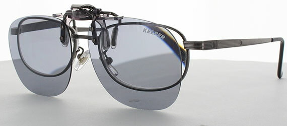 キーパー 9319-03 P. 偏光 ハネアゲ 跳ね上げ ライトスモーク メガネの上からサングラス クリップ式 サングラス クリップオン メガネ サングラス 挟む 取り付け メガネの上から装着 紫外線カット 簡単 3