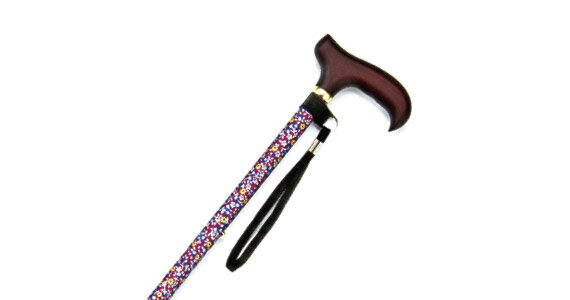 ステッキ 伸縮 伸縮タイプ アカコバナガラ AS-60RE ステッキ 杖 握りやすい おすすめ 軽量 女性 男性 おしゃれ お洒落 かっこいい 可愛い 綺麗 贈...