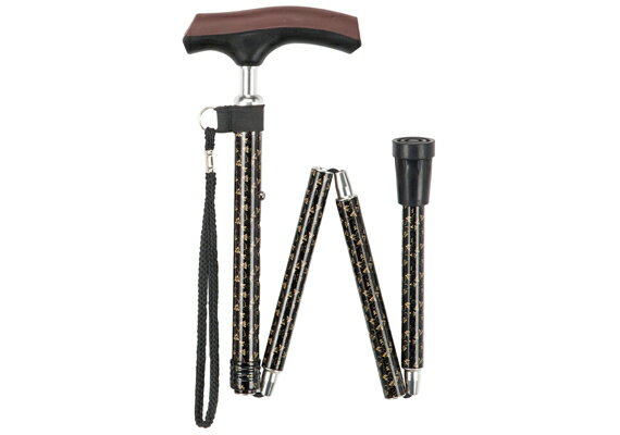 ヤワラカスリムネックステッキ 折り畳みタイプ 折りたたみ FS-611BK ステッキ 杖 握りやすい おすすめ 軽量 女性 男性 おしゃれ お洒落 かっこいい ...