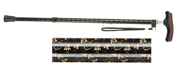 ヤワラカスリムネックステッキ 伸縮 伸縮タイプ AS-511BK ステッキ 杖 握りやすい おすすめ 軽量 女性 男性 おしゃれ お洒落 かっこいい 可愛い 綺...