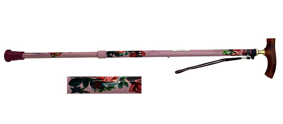 KANSAIPROP 2段 伸縮 ローズローズ VH1222 ステッキ 杖 握りやすい おすすめ 軽量 女性 男性 おしゃれ お洒落 かっこいい 可愛い 綺麗 ...