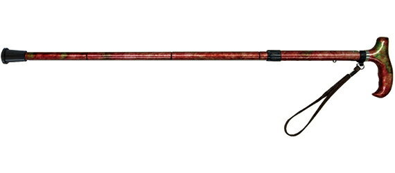 アメニモマケズ 4つ折りタイプ マーブルアカ VH5422 ステッキ 杖 握りやすい おすすめ 軽量 女性 男性 おしゃれ お洒落 かっこいい 可愛い 綺麗 贈...