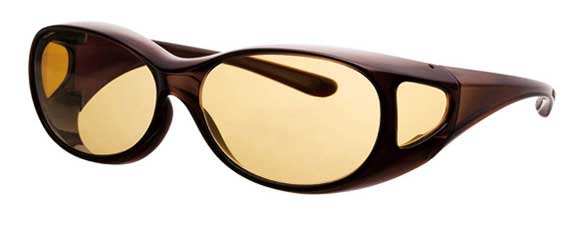 ビューナル タイプf:マットブラウン サングラス オーバーグラス メガネの上から掛けることができるUVカット シミ対策 紫外線 メンズ レディース おしゃれ 運転用 おすすめ 遮光オーバーグラス Viewnal PLUS