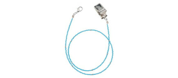 イヤーチェーン NA-20 カタ D ターコイズ 補聴器用チェーン 補聴器 コンパクト 敬老