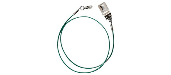 イヤーチェーン 10-05 カタ F グリーン 補聴器用チェーン 補聴器 コンパクト 敬老