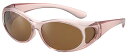 カバーグラス 7165-03 ローズ/L.BR 偏光 へんこう polarized 眼鏡の上から メガネの上から サングラス オーバーグラス 釣り 度付き不可 UVカット メンズ レディース 男女兼用