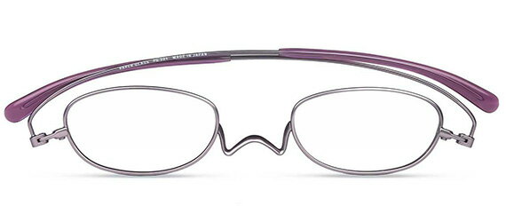 楽天メガネサングラスのDOURAKUペーパーグラス Nスタ フラット オーバル ライトパープル+2.00シニアグラス リーディンググラス クリックリーダー 読書用 おしゃれ メンズ 男性 レディース 女性 コンパクト 携帯用