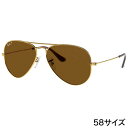 レイバン サングラス Ray-Ban RB3025 001/57 58□14 AVIATOR LARGE METAL ブラウン ゴールド 偏光レンズ メタルフレ...