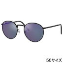 Ray-Ban レイバン RB3637 002/G1 50□21 NEW ROUND ラウンド ブルー ミラーレンズ ブラック 黒 Ray-Ban 国内正規 L...