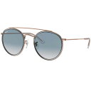 Ray-Ban レイバン RB3647N 90683F 51□22 ROUND ラウンド ブロンズ ブルー クリア グラデーション Ray-Ban 国内正規 LUXOTTICA 保証書付き サングラス UVカット 紫外線カット 日焼け防止 男女兼用 ユニセックス オシャレ 送料無料