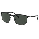 Ray-Ban レイバン RB3686 186/K8 57□19 マットブラック ダークグレー 偏光レンズ chromance Ray-Ban 国内正規 LUX...